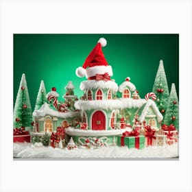 A Vividly Fluffy Red Santa Hat Brimming With Soft White Faux Fur Domes The Top In A Merry Celeb (2) Canvas Print