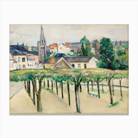 Village Square, Paul Cézanne Canvas Print