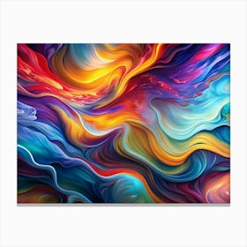 Abstract Colorful Swirling Pattern Canvas Print