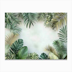 Tropical Leaves Background 5 Canvas Print