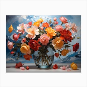 Flowers In A Vase Canvas Print