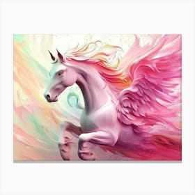 Pegasus Animal Abstract Stallion 3 Canvas Print