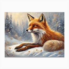 Majestic Winter Fox Page 3 Canvas Print