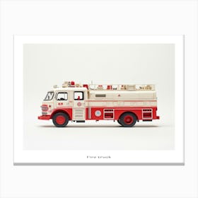 Toy Car Fire Truck Poster Canvas Print