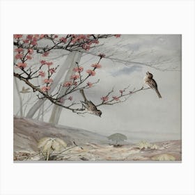 Birds On A Branch 6 Canvas Print