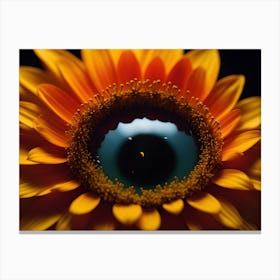 Eye Of Sunflower Canvas Print