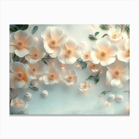 White Magnolia Flowers 2 Canvas Print