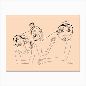 People, Peach Fuzz Canvas Print