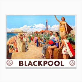 Blackpool On Summer Canvas Print