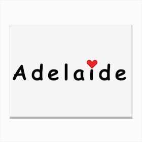 Adelaide Love Canvas Print