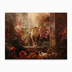 Garden Lion Canvas Print