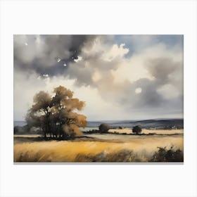 Cloud Oil Painting Farmhouse Nursery French Countryside (6) Canvas Print