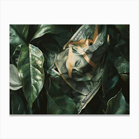 Money In The Leaves Canvas Print