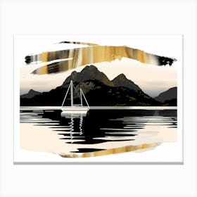 Sailboat On Water 1 Canvas Print