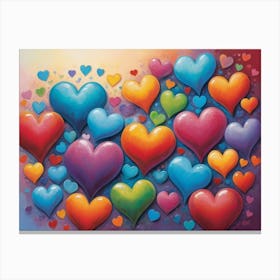 Hearts Of Love 2 Canvas Print