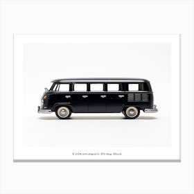 Toy Car Volkswagen Drag Bus Black Poster Canvas Print
