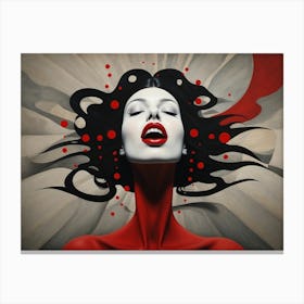 Woman With Red Hair Canvas Print