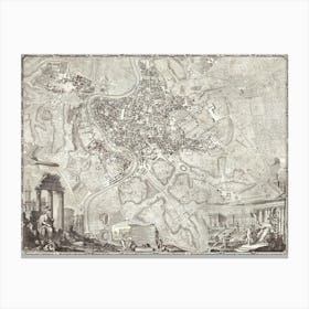 La Pianta Grande Di Roma (The Large Plan Of Rome) Canvas Print