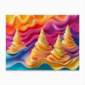 A Vibrant 3d Modern 1 Canvas Print