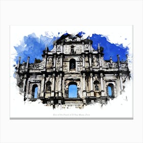 Ruins Of The Church Of St Paul, Macau, China Canvas Print