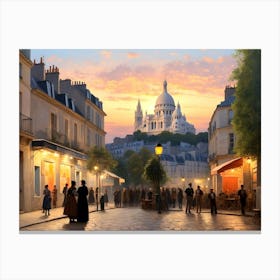 Paris At Dusk 1 Canvas Print