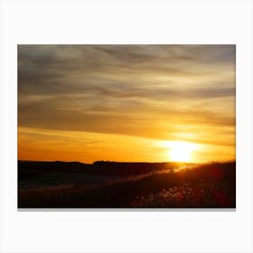 Sunset Over The Prairie Canvas Print