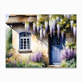 Wisteria Cottage In The Spring Canvas Print