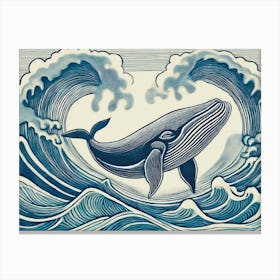 Happy Whale Canvas Print