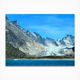 Glacier In The Mountains (Greenland Series) Canvas Print