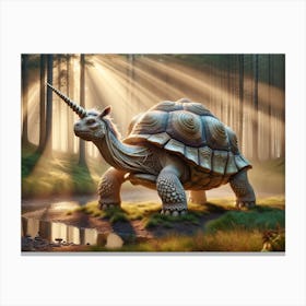 Magical Unicorn-Turtle Fantasy Canvas Print