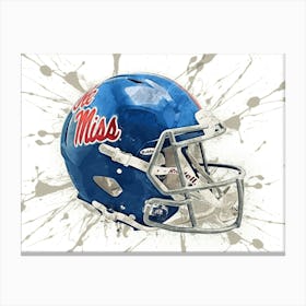 Ole Miss Rebels NCAA Helmet Poster 1 Canvas Print