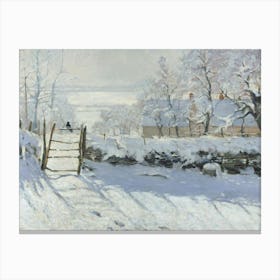 The Magpie by Claude Monet c1868 "La Pie" Oil Painting | Musee d'Orsay, Paris | Beautiful Winter Snow Scene in HD Canvas Print