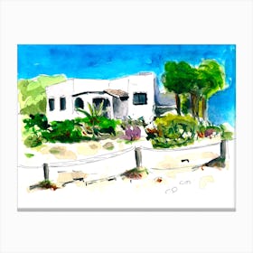 Ibiza house Canvas Print