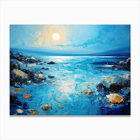 Abstract Seascape Oil Painting Canvas Print