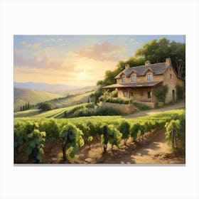 Life Amidst The Grapevines Canvas Print