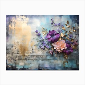 Vintage Moody Flowers 14 Canvas Print