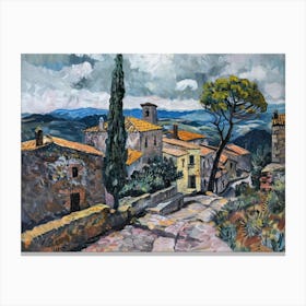 Peaceful Pathways Painting Inspired By Paul Cezanne Canvas Print