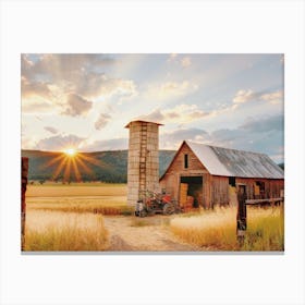 Warm Ranch Sunset Canvas Print