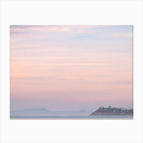 Pastel Sunset Over The Coastline Canvas Print