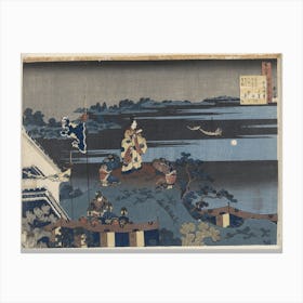 Poem By Abe No Nakamaro, From The Series One Hundred Poems, Katsushika Hokusai Canvas Print