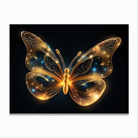 Golden Butterfly 71 Canvas Print