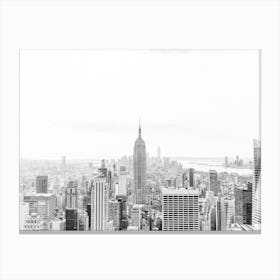 New York City Skyline Black And White Canvas Print