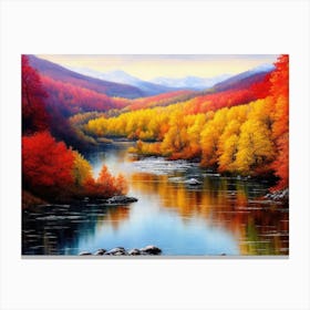 Peak Of Color In The Valley 1 Canvas Print