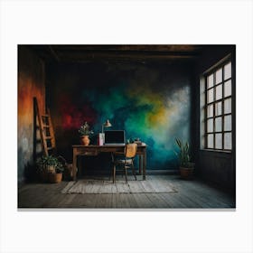 Room With Colorful Walls Canvas Print
