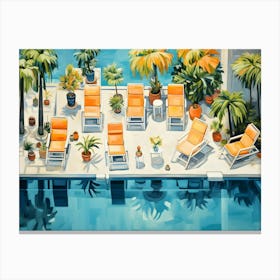 Summer Pool Delight 2 Canvas Print