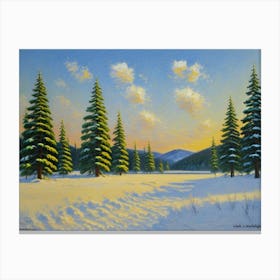 A Frosted Paradise Snow Scene Canvas Print