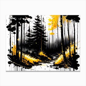 Splatter Forest Canvas Print