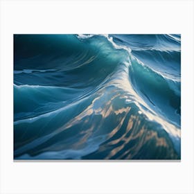 The Powerful, Translucent Curl Of An Ocean Wave Caught Just Before Breaking, Showcasing The Ocean S Might Canvas Print