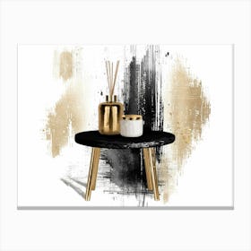 Gold And Black 88 Canvas Print