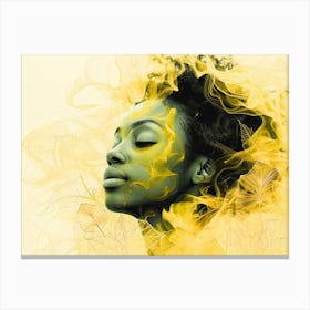 Belle Beauty - Yellow Serene Canvas Print